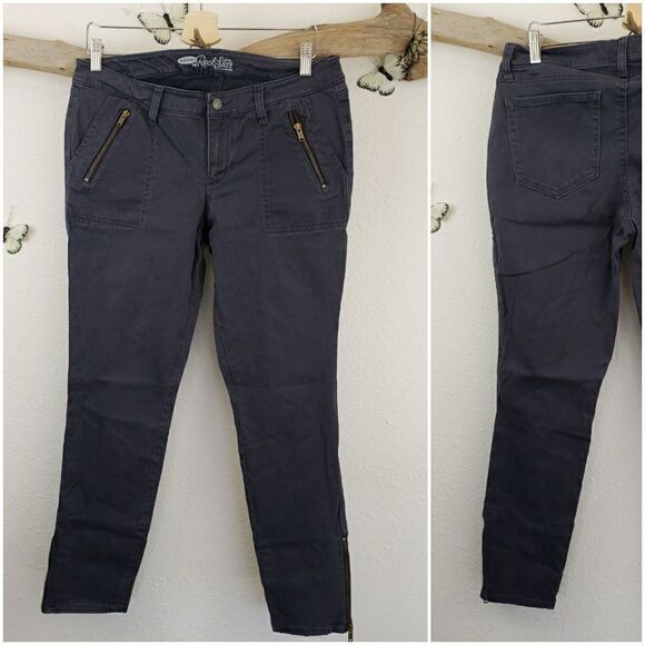 Old navy Rockstar gray with zippered ankles - Picture 2 of 8